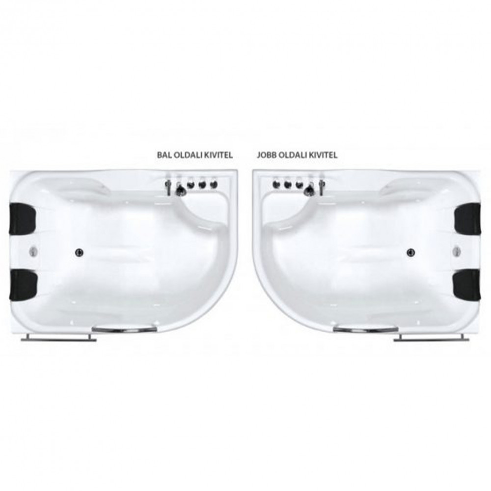 Wellis Cadă de baie cu hidromasaj asimetrică Dublo E-Drive [4]