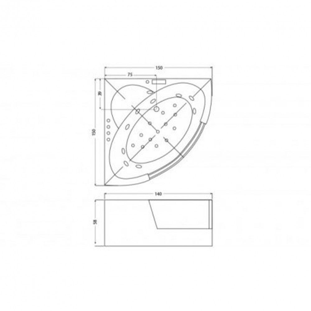 Wellis Cadă de baie cu hidromasaj Tivoli E-Drive Touch cu clapă [2]