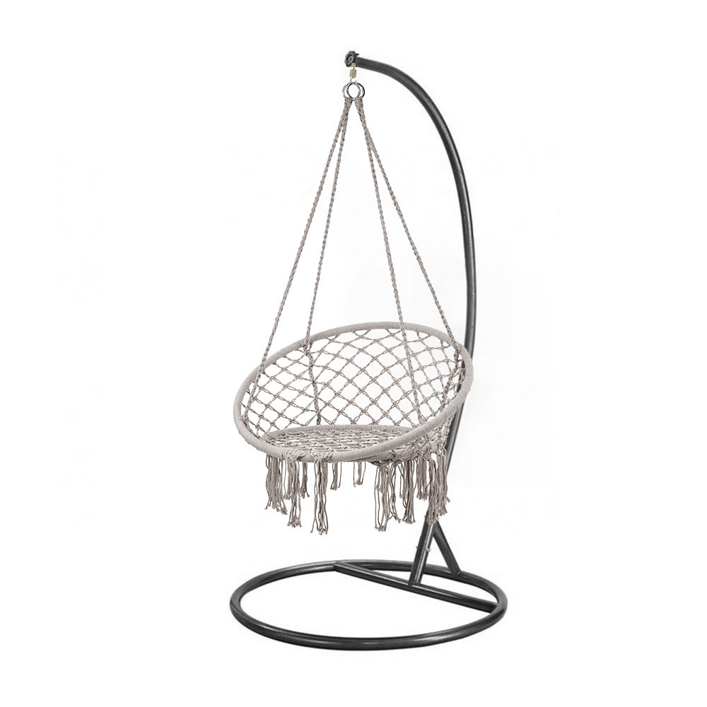 Fotoliu suspendat - Leziter Scaun suspendat Cardenas cu suport gri-negru