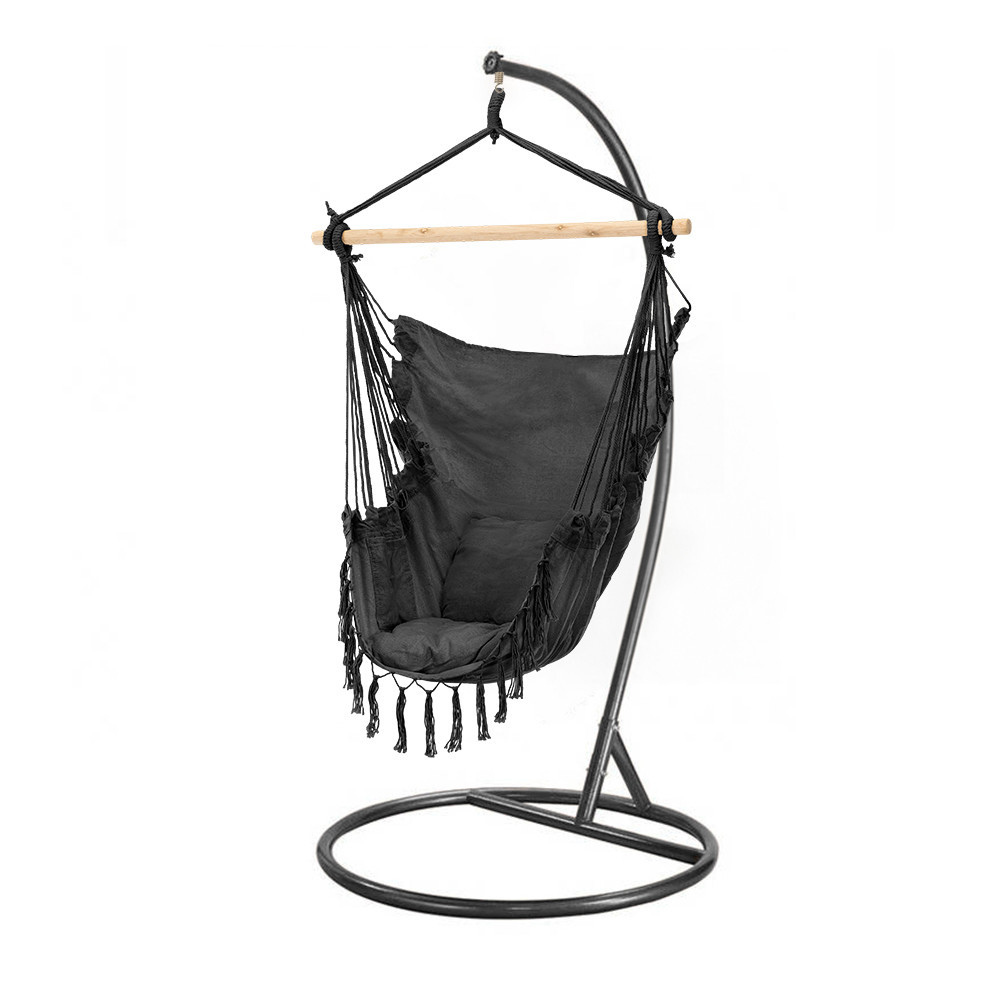 Fotoliu suspendat - Leziter Scaun suspendat Puerto cu suport negru-negru