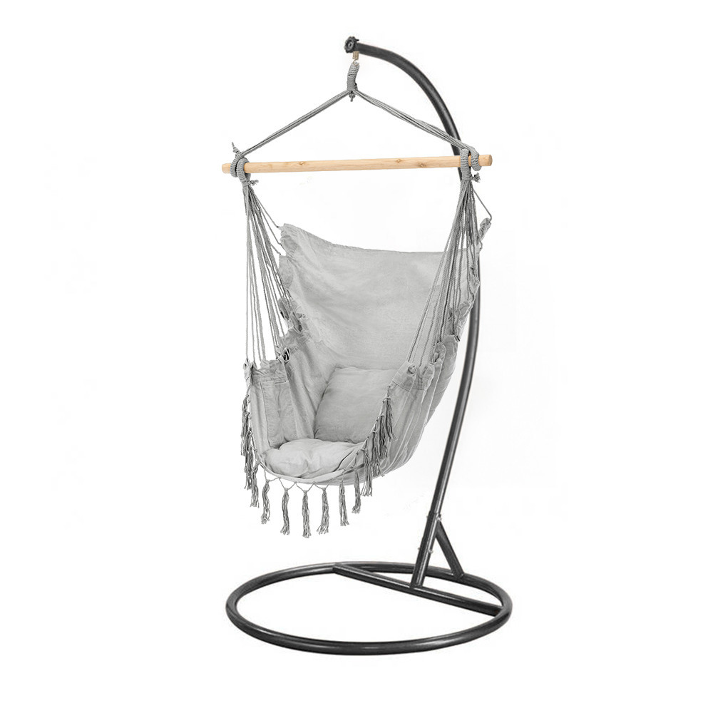 Fotoliu suspendat - Leziter Scaun suspendat Puerto cu suport gri-negru