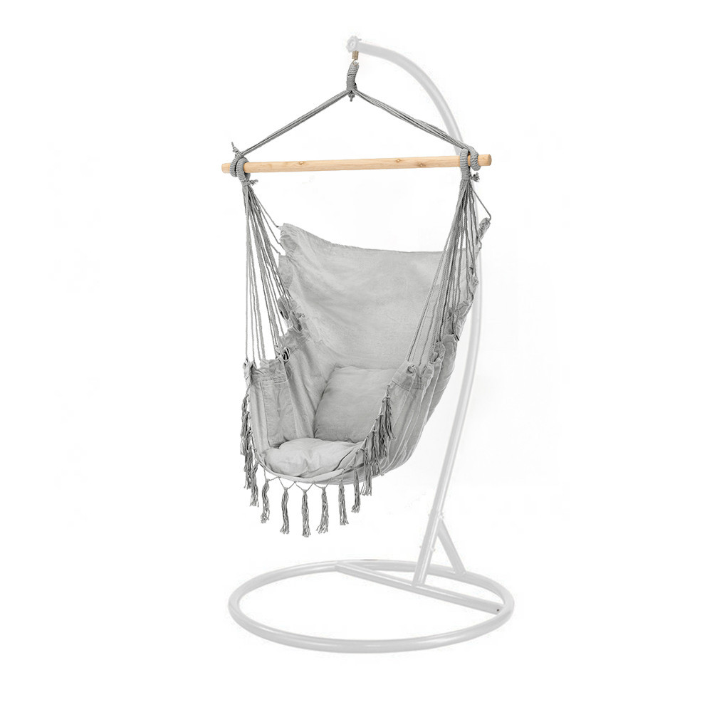 Produse temporar indisponibile - Leziter Scaun suspendat Puerto cu suport gri-alb