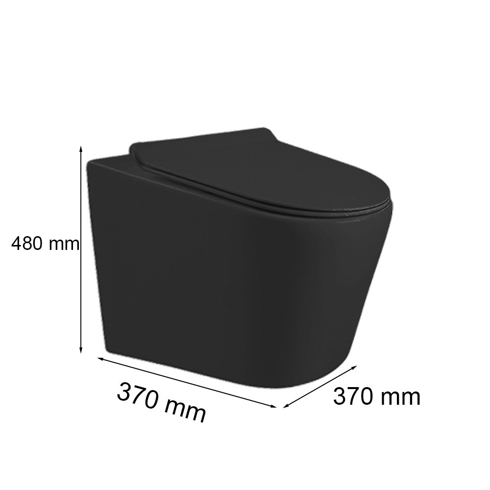 Leziter Toaletă Ride montată pe perete, fără ramă, cu capac cu închidere silențioasă [2]