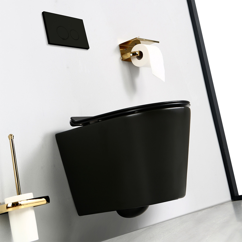 Leziter Toaletă Ride montată pe perete, fără ramă, cu capac cu închidere silențioasă [6]