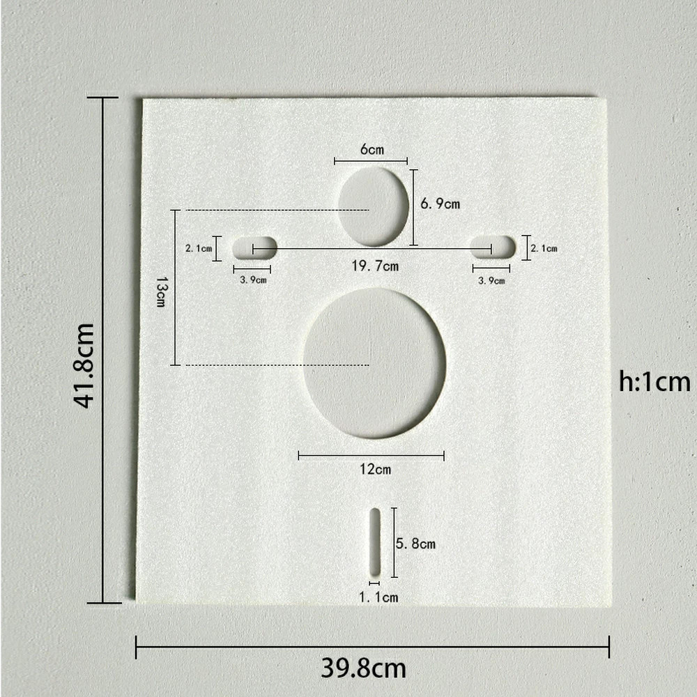 Leziter Izolare fonică pentru toaletă și bideu montate pe perete 39x42x1 cm [3]