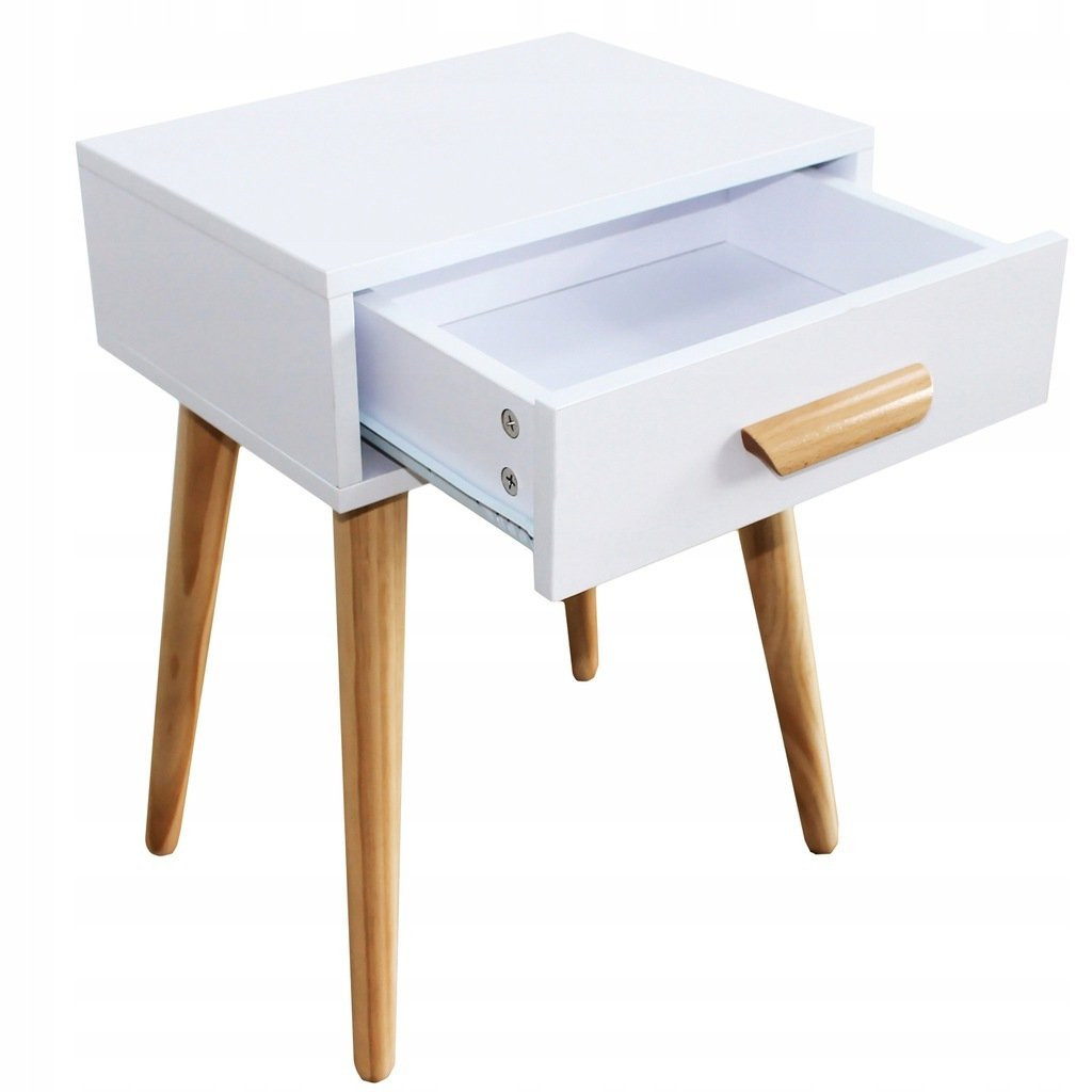 Homelux Măsuță de noptieră modernă albă [3]