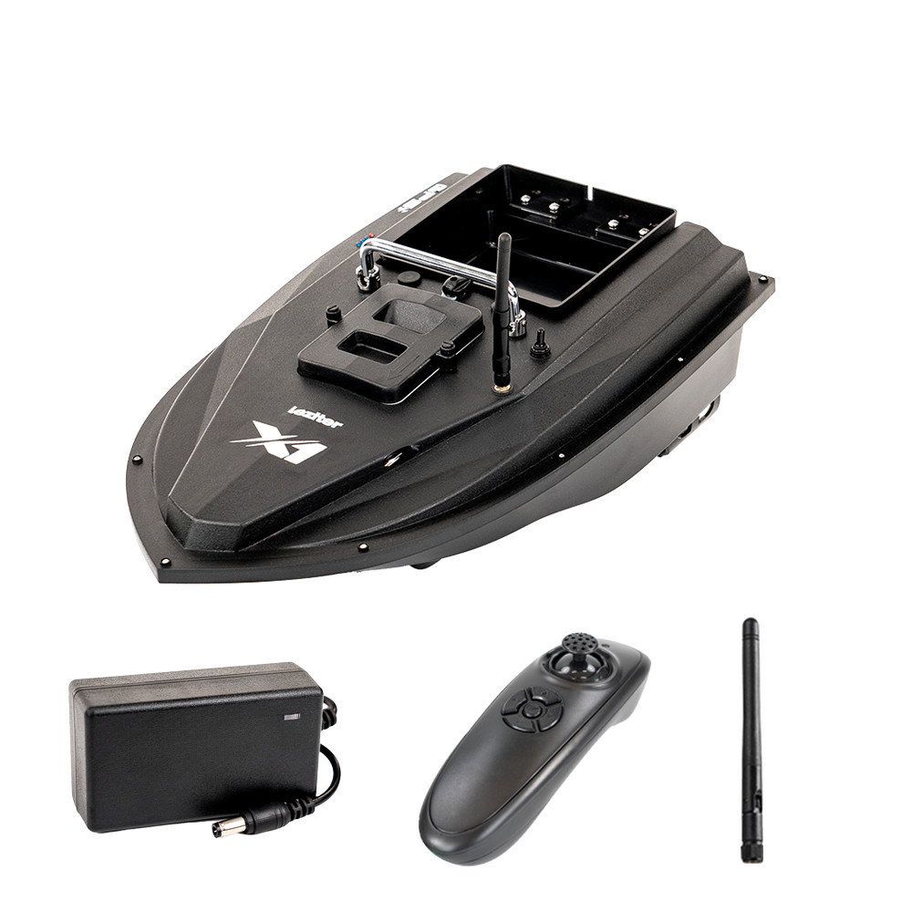 Barcă nădit - Leziter Barcă de momeli X1 GPS 4G ejector spate negru