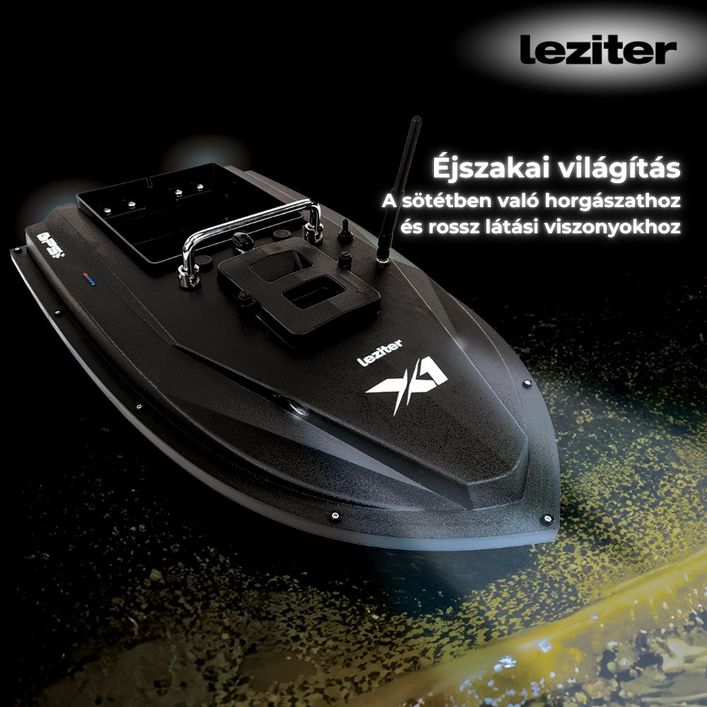 Leziter Barcă de momeli X1 GPS 4G ejector spate negru [7]