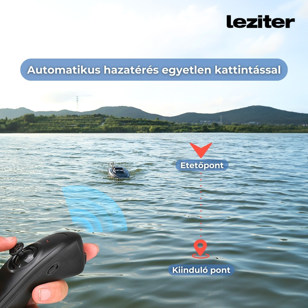 Leziter Barcă cu momeli X1 GPS 4G spate turnată din carbon [9]