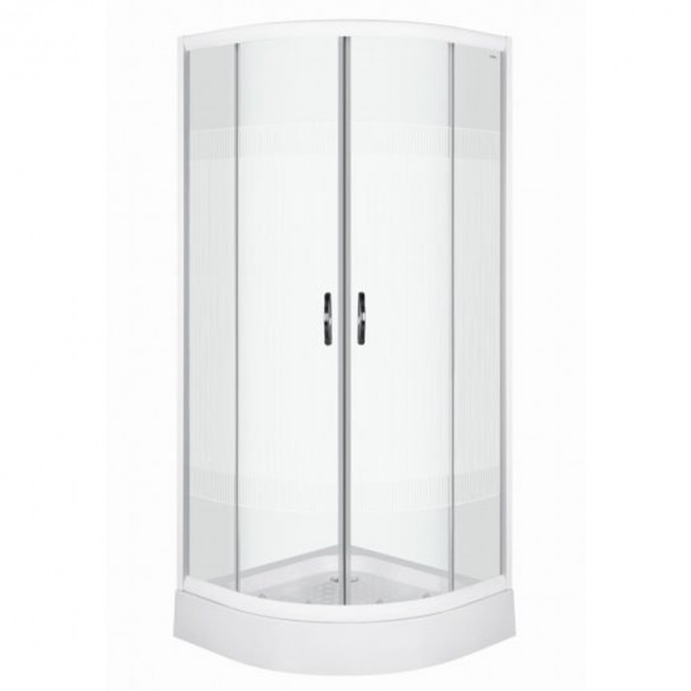 Produse temporar indisponibile - Kerra Cabină de duș curbată XENIA 90x90 cm cu cădiță de duș