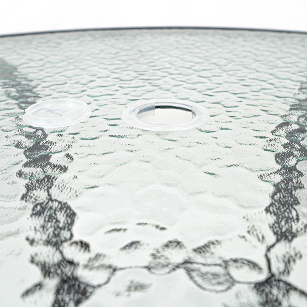 Leziter Masă de grădină Ordino cu cadru metalic și sticlă [7]