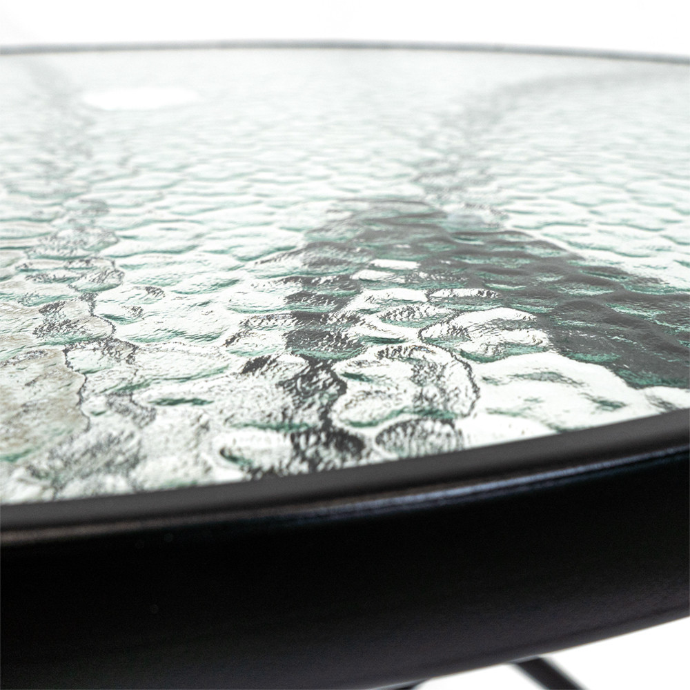 Leziter Masă de grădină Ordino cu cadru metalic și sticlă [9]