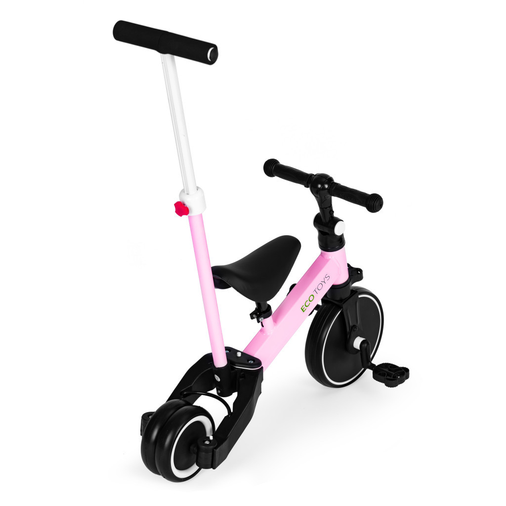 Homelux Triciclu cu mâner de împins 2 în 1 roz [2]