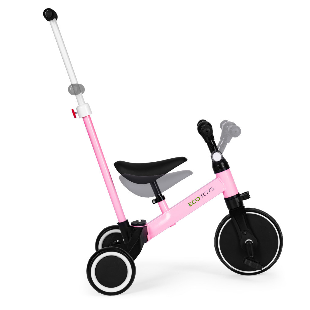 Homelux Triciclu cu mâner de împins 2 în 1 roz [3]
