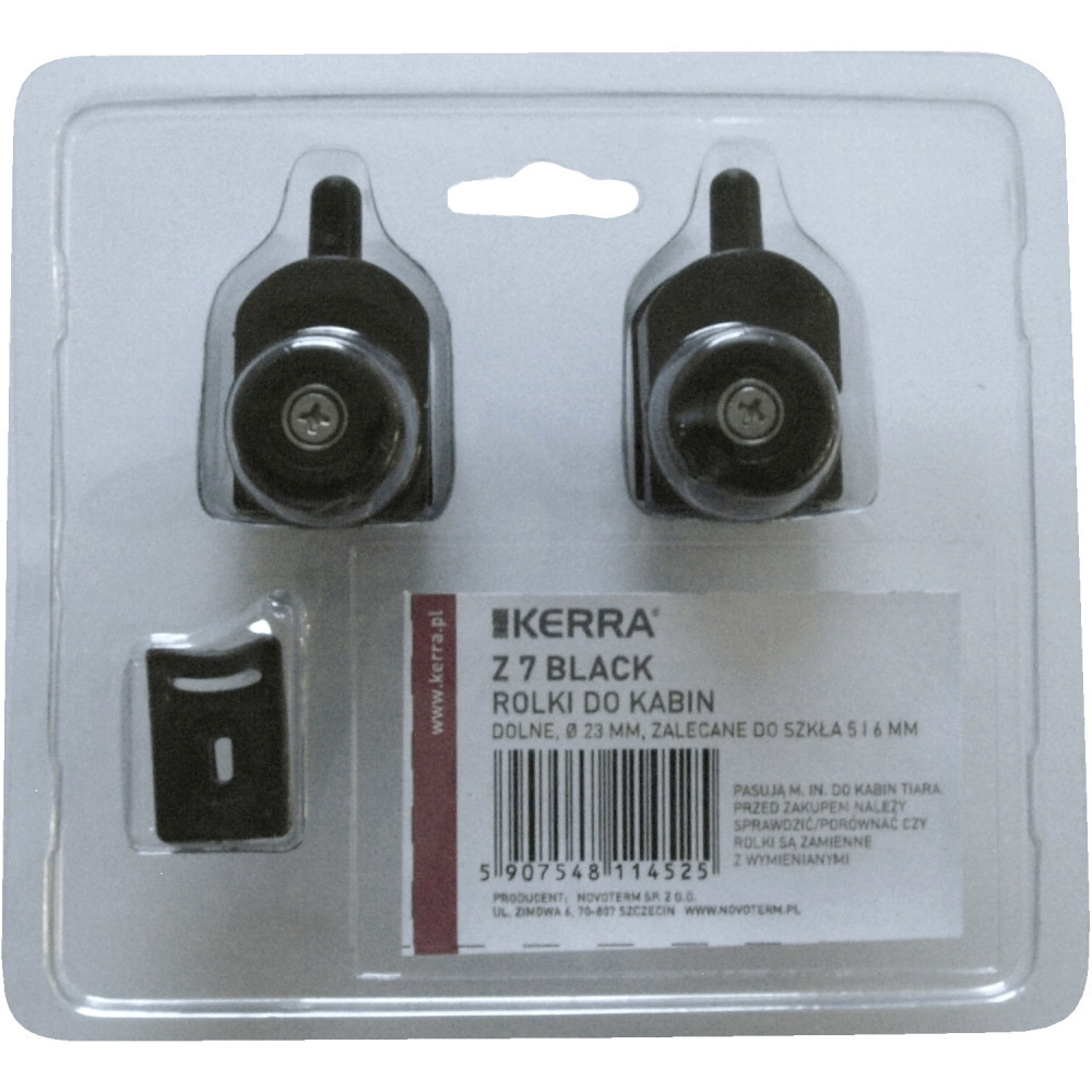 Kerra Rolă simplă pentru cabină de duș Z7 Black [1]