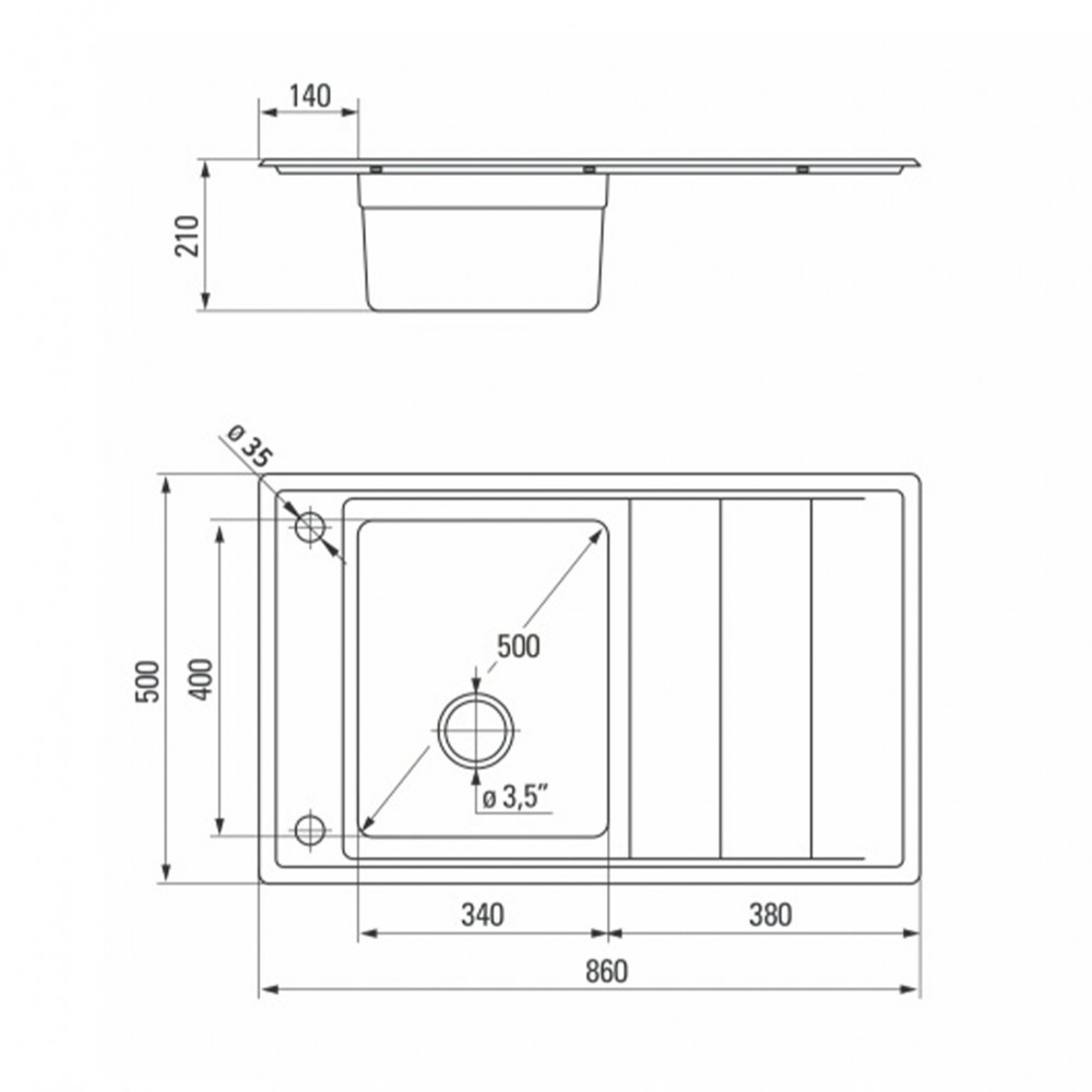 Deante Chiuvetă Bolero din oțel inoxidabil cu o cuvă + scurgătoare [1]