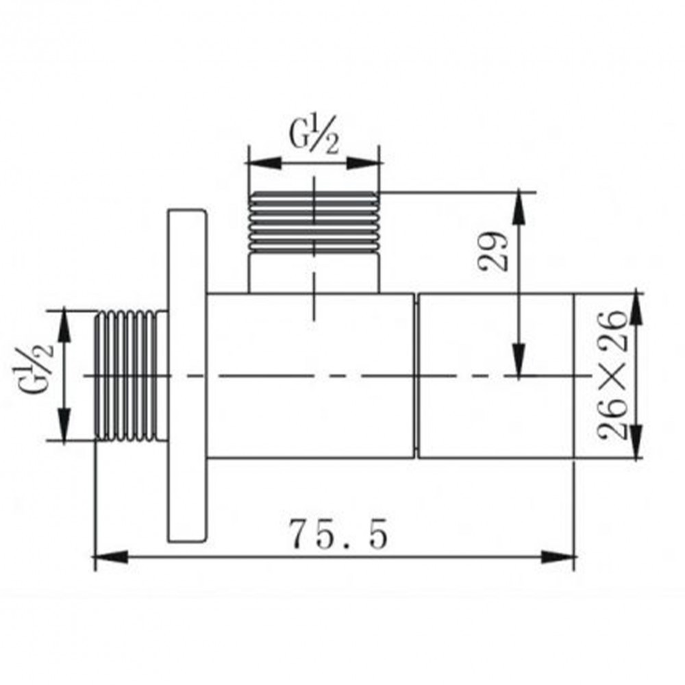 Kerra Robinet unghiular ZKSS1/2x1/2, nichel periat [1]