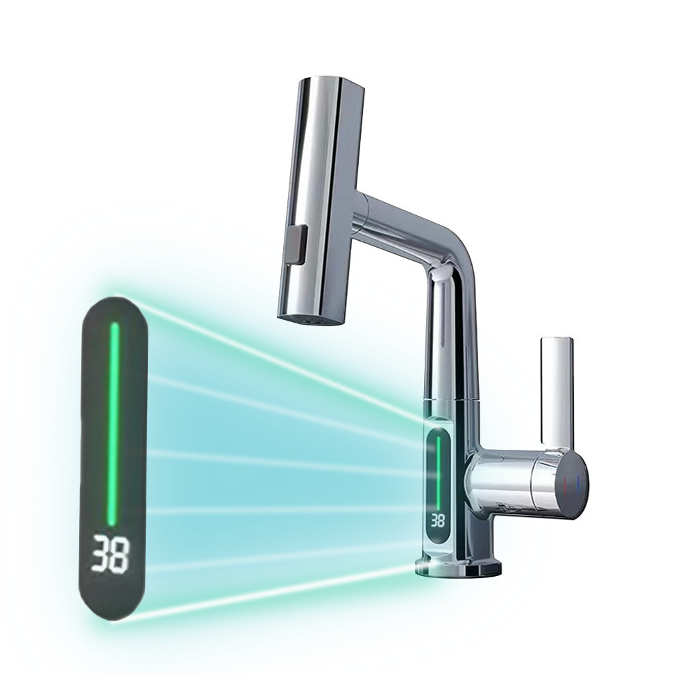 Baterii chiuvetă - Leziter Baterie chiuvetă Mara cu cap multifuncțional și afișaj digital