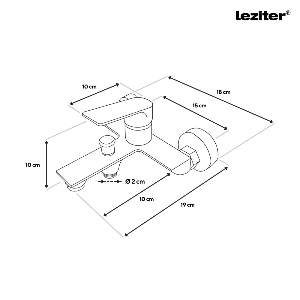 Leziter Robinet de umplere pentru baie Auri [2]