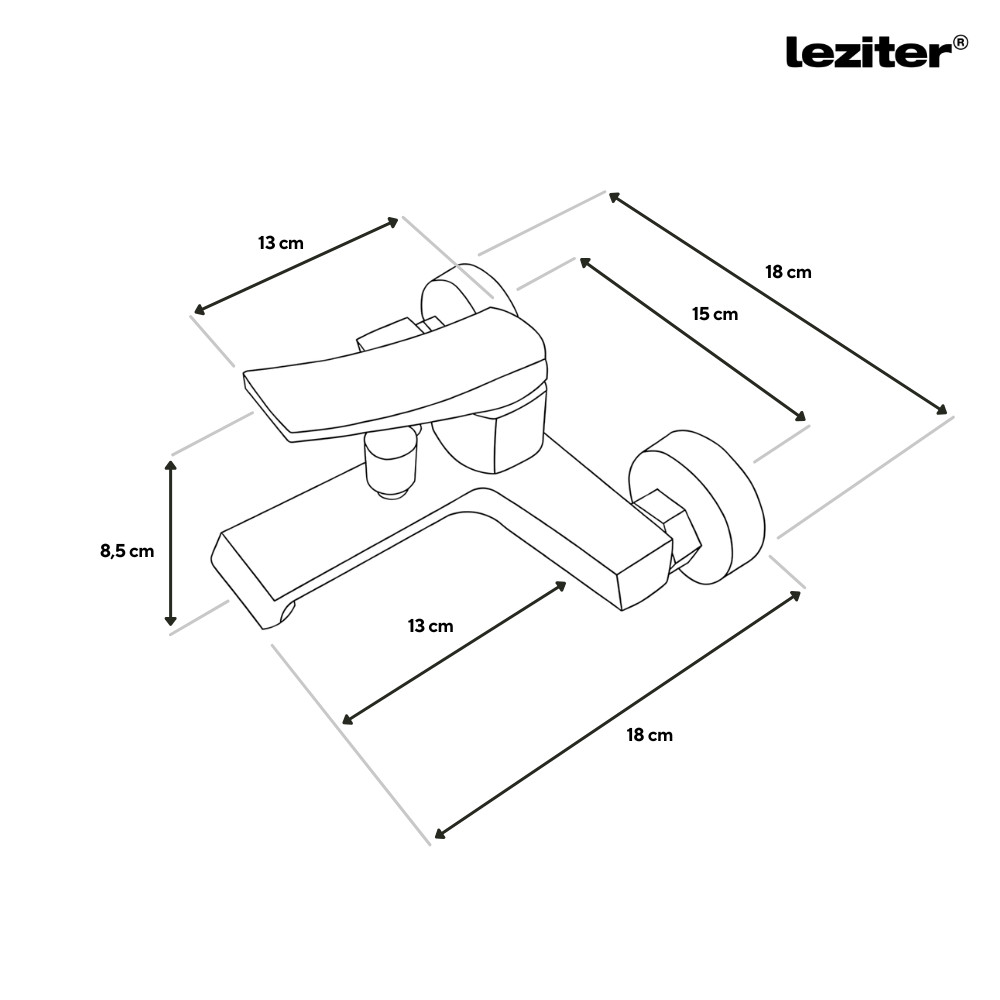 Leziter Robinet de umplere pentru baie Arno [2]