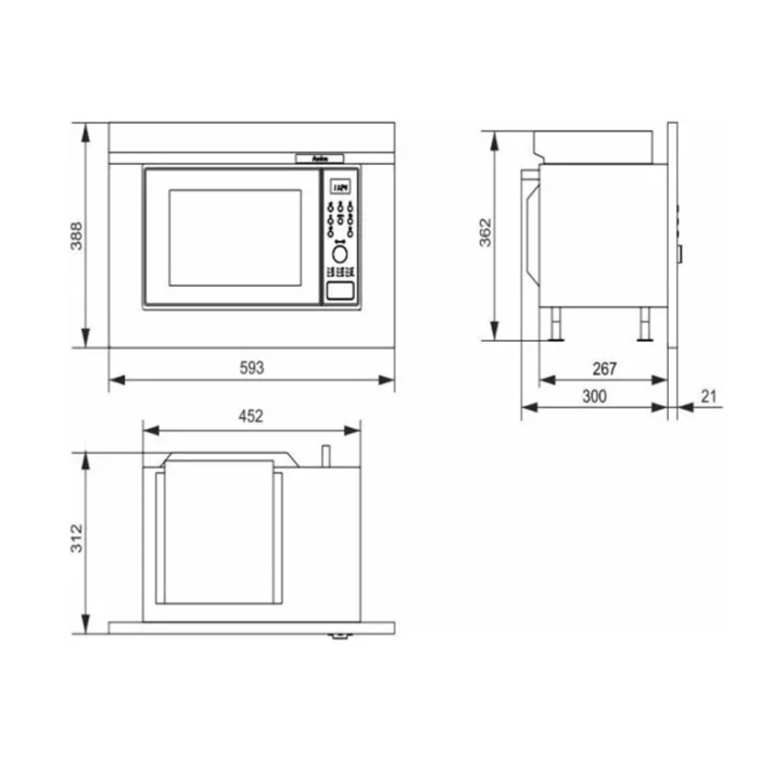 Amica Cuptor cu microunde încorporat Amica AMGB20E2GB F-TYPE [2]