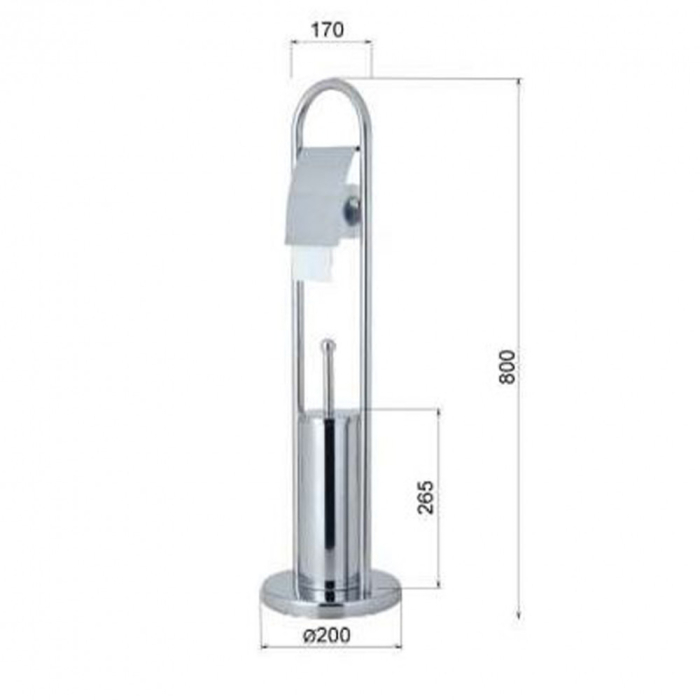 Aqualine Suport pentru perie și hârtie igienică Samba [3]