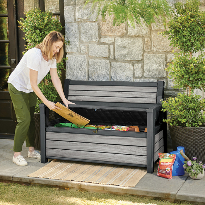 Curver Bancă de grădină/depozitare din plastic Decocoat 227 L [2]