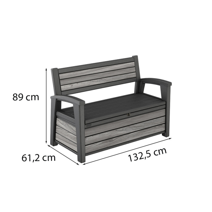 Curver Bancă de grădină/depozitare din plastic Decocoat 227 L [3]