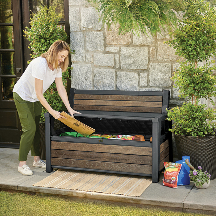 Curver Bancă de grădină/depozitare din plastic Decocoat 227 L [2]