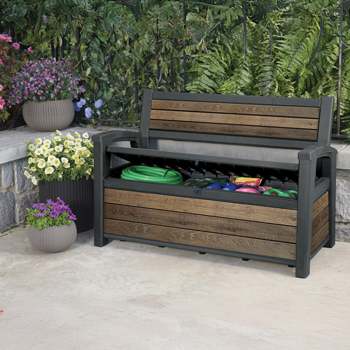 Curver Bancă de grădină/depozitare din plastic Decocoat 227 L [5]