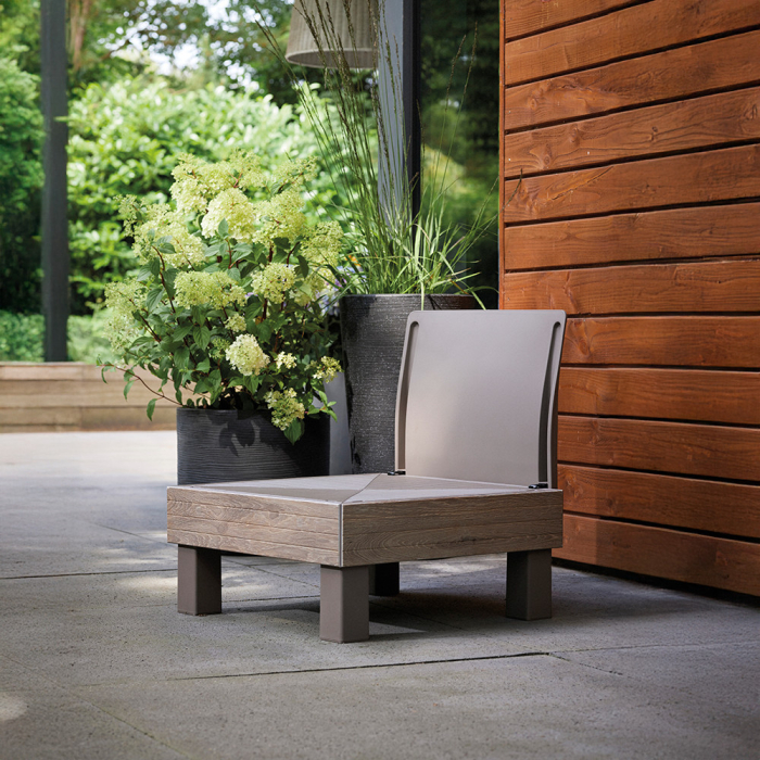 Curver Canapea de grădină Elements Signature cu 1 loc, lemn de frasin [5]