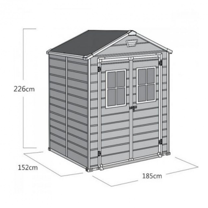 Curver Casă de grădină Scala 6x5 [2]