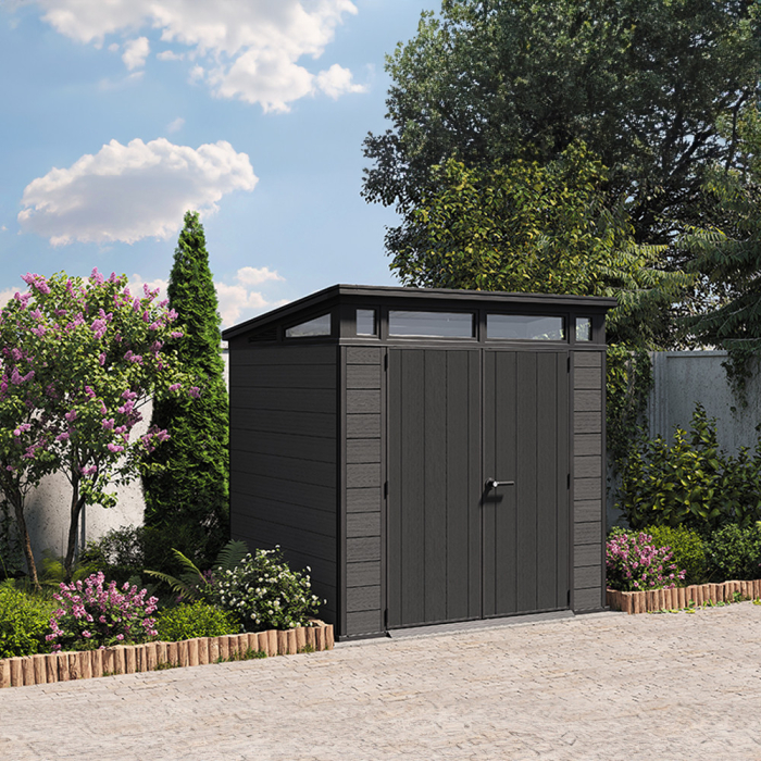 Curver Căsuță de grădină din plastic Cortina 7x7 gri [2]