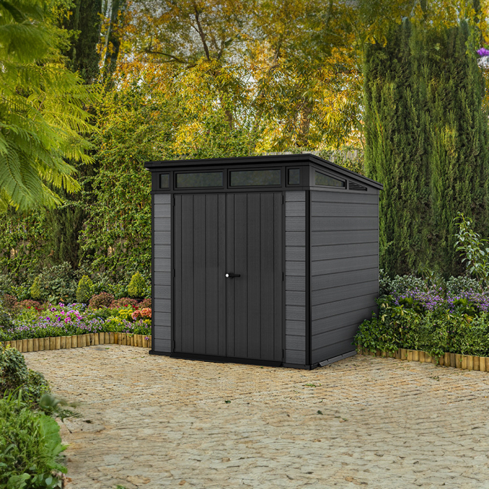 Curver Căsuță de grădină din plastic Cortina 7x7 gri [4]