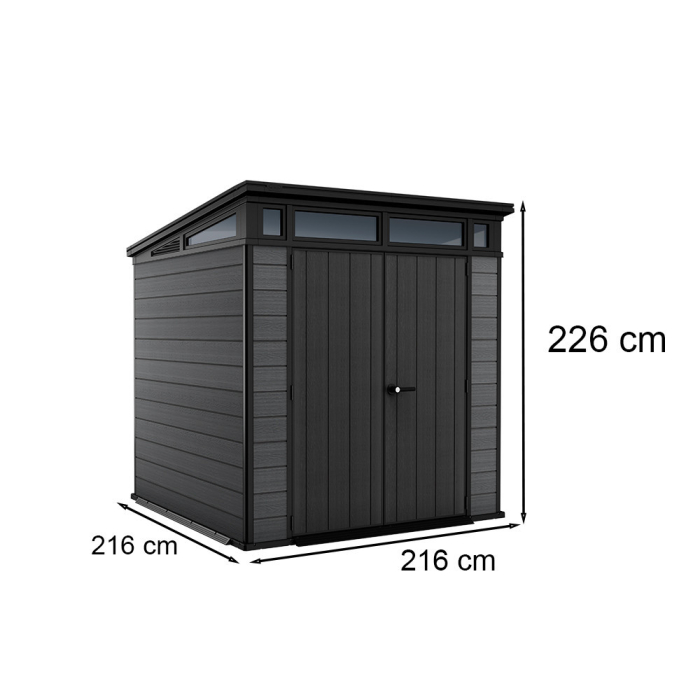 Curver Căsuță de grădină din plastic Cortina 7x7 gri [3]