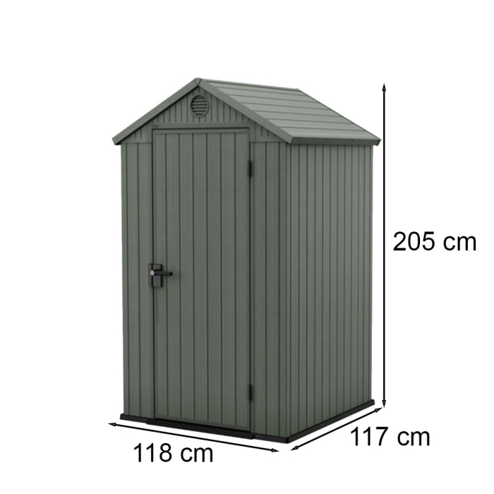 Curver Căsuță de grădină din plastic Darwin 4x4, verde [3]