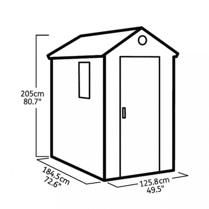 Curver Căsuță de grădină din plastic Darwin 4x6 [5]