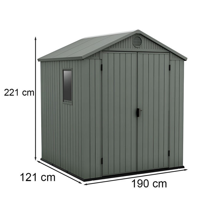 Curver Căsuță de grădină din plastic Darwin 6x6, verde [3]