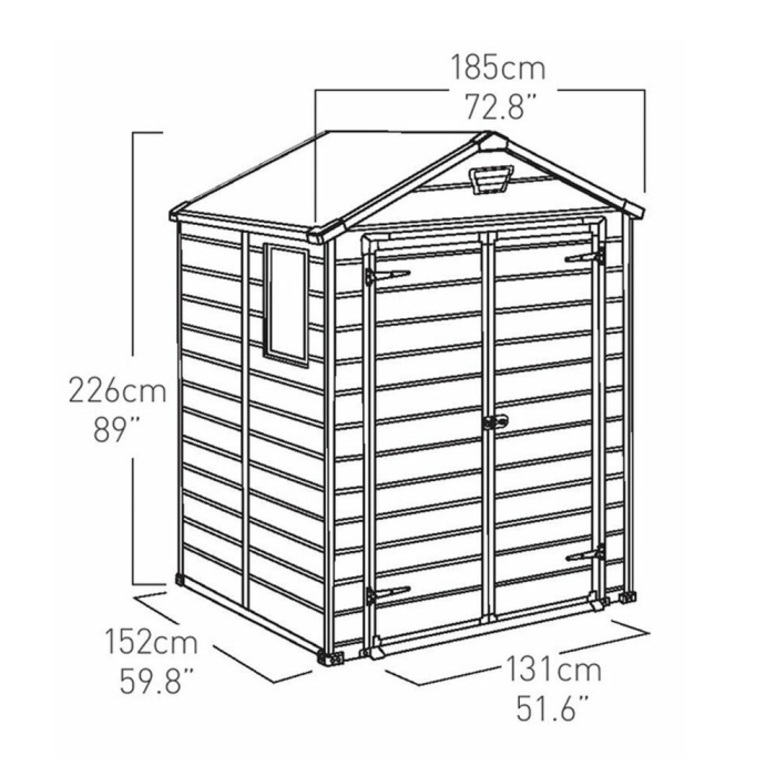 Curver Căsuță de grădină din plastic Manor 6x5 [4]