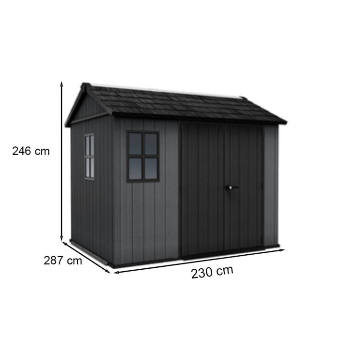 Curver Căsuță de grădină din plastic Newton 2.0 9x7.5 gri [3]