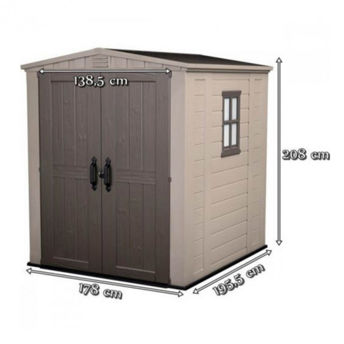 Curver Căsuță de grădină FACTOR 6x6, culoare bej-taupe [5]