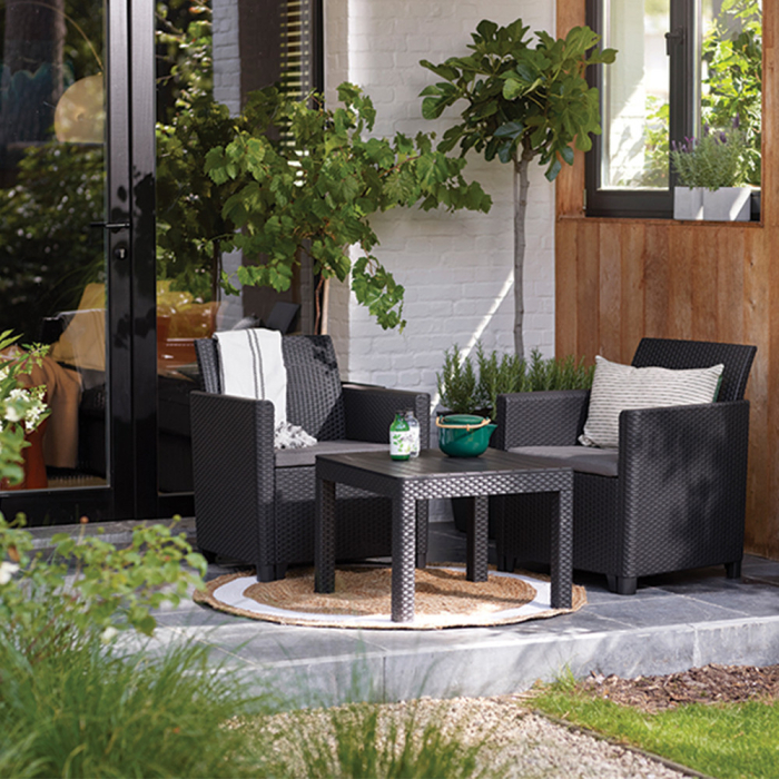 Curver Claire Balcony set de mobilier de grădină cu masă orlando grafit [2]