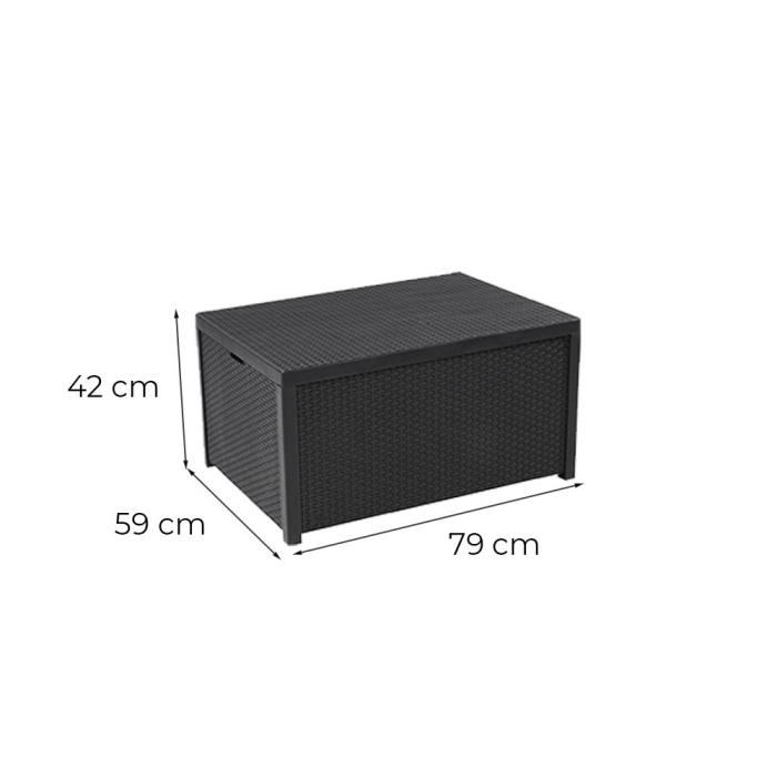 Curver Claire IV set de mobilier de grădină cu 6 locuri și masă de depozitare Arica [2]