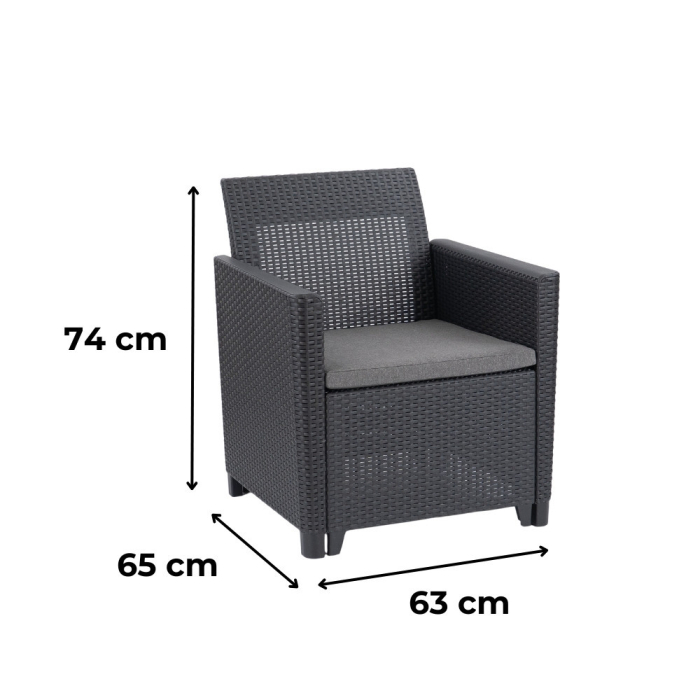 Curver Claire IV set de mobilier de grădină cu 8 locuri și masă de depozitare Arica [3]