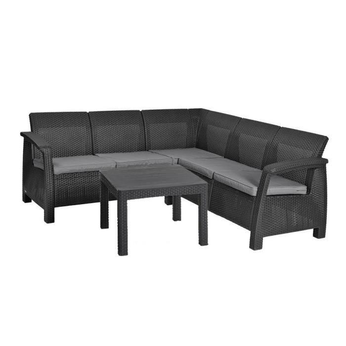 Curver Colțar de relaxare Corfu cu masă Orlando grafit [2]