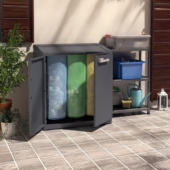 Curver Coș de gunoi selectiv Moby container din plastic negru [4]