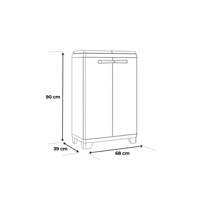 Curver Coș de gunoi selectiv Planet container din plastic gri-negru [3]