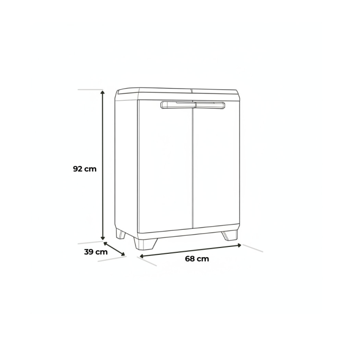 Curver Coș de gunoi selectiv Split Premium container din plastic gri-negru [3]