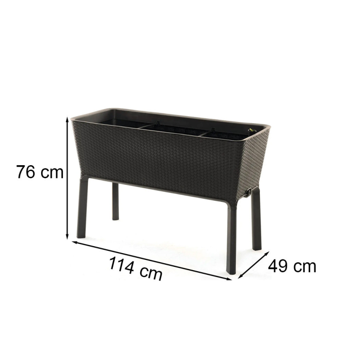 Curver Cutie cu flori artificiale din ratan, 120 l, maro whisky [3]