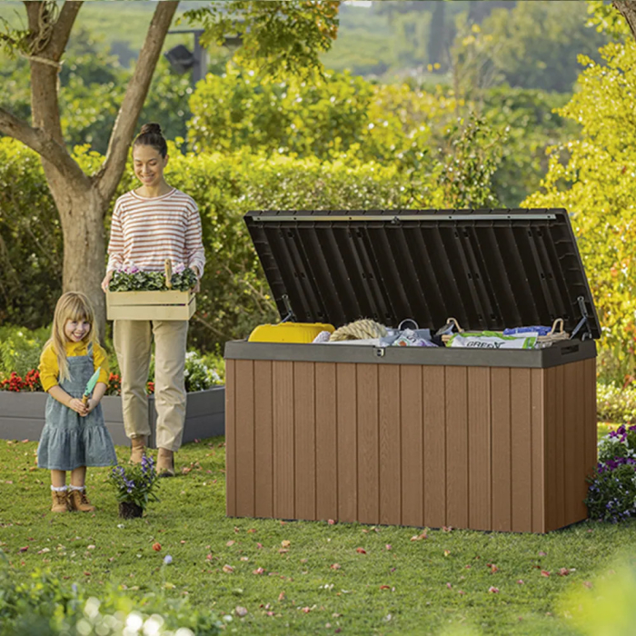 Curver Cutie de depozitare pentru grădină Darwin 570L maro [4]